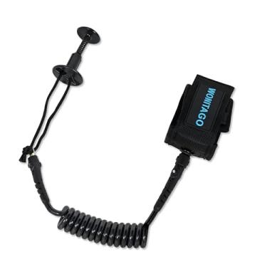 Imagem de LINGVUM Coleira de bodyboard de 1,2 m – Bobinas grossas de 7 mm de espessura para bodyboard com plugue para bodyboard (preto)