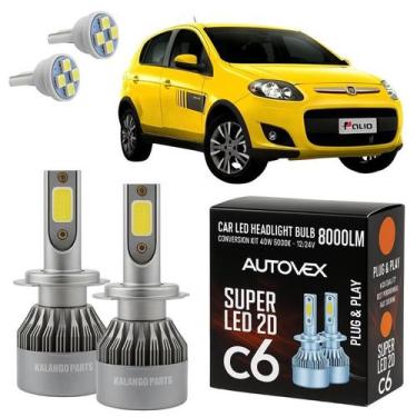 Imagem de Fiat Palio G5 2012 Em diante Lâmpada Farol Baixo LED H7 T10 - Autovex