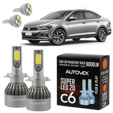 Imagem de Luz Farol Baixo H7 LED Virtus 2017 Em diante Iluminação T10 - Autovex