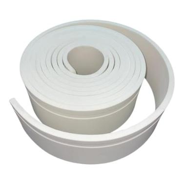 Imagem de Rodapé Adesivo 5M Flexível 10CM À Prova D'água Parede Moldura Friso Liso(FRISO)