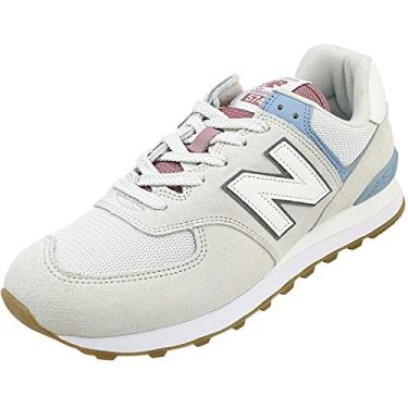 Imagem de New Balance Tênis masculino emblemático 574 V2, Light Grey, 8.5