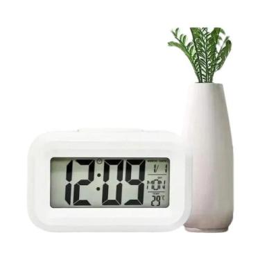 Imagem de Despertador Digital LED Com Luz De Fundo Snooze Data Time Calendar Mul