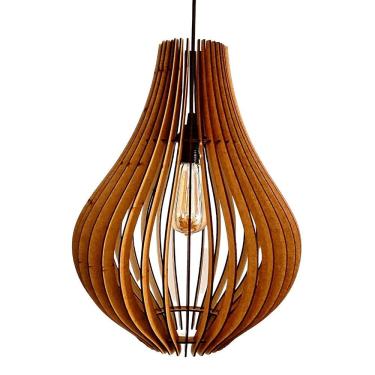 Imagem de Luminária Teto Tipo Pendente Áustria Em Mdf - Completa Mdf Cru