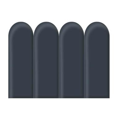 Imagem de Acolchoamento de parede para crianças com autismo, 4 peças de painéis de parede estofados para cabeceira de cama, decoração de berçário, adesivos de parede 3D para quartos, sala de jogos, clube de dança (preto, 60 cm x 19 cm)