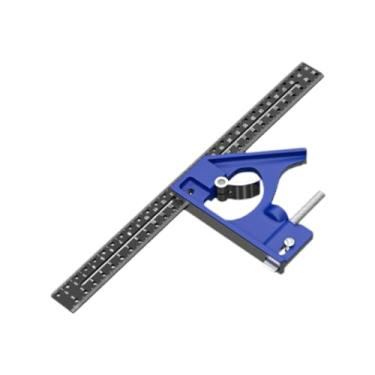 Imagem de Generic Esquadro de combinação de 12 polegadas/30 cm, liga de alumínio, ferramenta para marcenaria, régua em T, ferramenta de medida para carpintaria