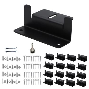 Imagem de CMYYANGLIN Suporte de montagem de painel solar Z, com porcas e parafusos, adequado para painéis solares de 50 W a 150 W em trailers, barcos, motorhome, armários, galpões, garagens, fora da grade, preto, 4 unidades (16 peças)