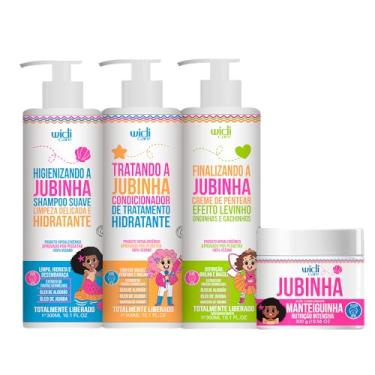 Imagem de Kit Widi Care Infantiojuvenil Jubinha Shampoo, Condicionador, Creme de Pentear Levinho e Manteiguinha