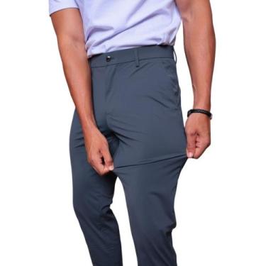 Imagem de Calça Social Skinny Masculina Tecido Bengaline Alta Elasticidade - Vol