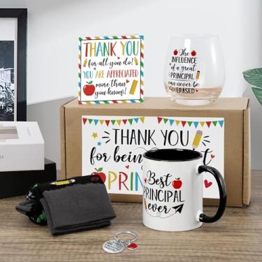 Imagem de Caixa de presentes principal para homens Sir Assistant Apreciação Conjunto de de Ação de Graças Ideias Engraçadas Meias Copo de Vinho Caneca de Café Chaveiro Cartão de Agradecimento Novo Principal Aposentadoria Aniversário Formatura