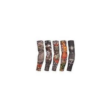 Imagem de 6 Pares De Manguito Tatuagem Falsa Elástica Lavável Variadas - oem