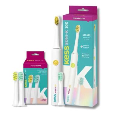 Imagem de Kit Kess Belliz Soni-K 100: 1 Escova Dental Elétrica com 1 Refil + 2 R