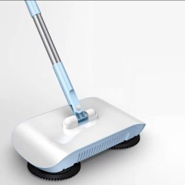 Imagem de Vassoura Mágica 3 em 1, Aspirador de Pó, Varredora Manual Preguiçosa e Esfregão (AZUL)