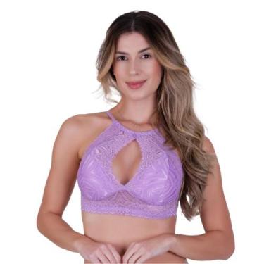 Imagem de Sutiã Decotado de Renda Frente Única Alcinha Cruzada - c3 MARINA - TER