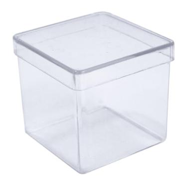 Imagem de Caixinha De Acrílico Transparente Resistente Lembrancinha Festa Doces Casamento Batizado (10, 5cm)
