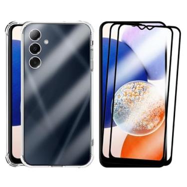 Imagem de Kit Capa Capinha Case + 2 Películas de Vidro 3d Para Samsung Galaxy A14
