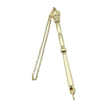 Imagem de Ｂｅｓｇａ Ponteiro Yad Torah, Ferramenta de Leitura Da Bíblia com Pingente, Ponteiro Portátil Da Bíblia para Bar Mitzvah Judaico, Aniversário, Lareira, Cabeça de Dourada, Tamanho real
