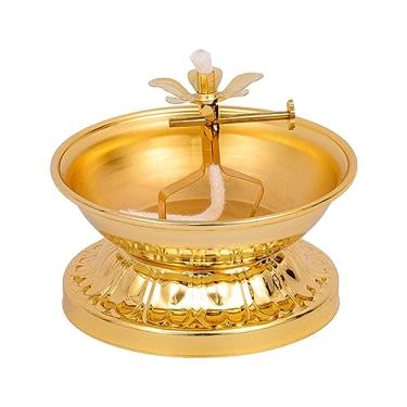 Imagem de Ｂｅｓｇａ Suporte para Lâmpada de Ghee, Suporte para Vela, Castiçal Regulável, Suporte para Vela de Chá de Liga, Suporte para Lâmpada de Manteiga para Sala de E, Estilo b, Tamanho real