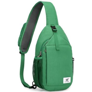 Imagem de SKYSPER Bolsa tiracolo com RFID, bolsa transversal reciclada, mochila de viagem, Verde, Bolsa tiracolo de RFID reciclada