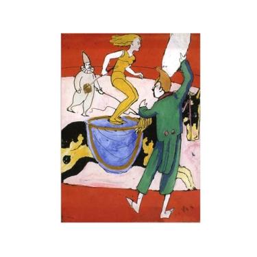 Imagem de Pinturas Famosas em Tela-Quadros Decorativos-At Circus-Pôster e Impressões para Sala de Estar e Casa 50x70cm20x27in Sem Moldura