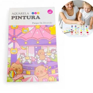Imagem de Caderno Pintura Infantil Bob Guds com Tinta Guache Pincel Diversão e C