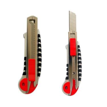 Imagem de Estilete Ergonômico 18mm com Refil de Lâminas Corpo Reforçado - Mek Mo