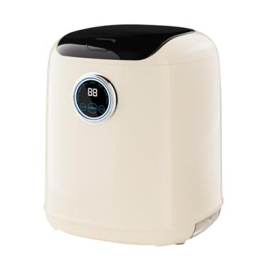 Imagem de AHERO Mini máquina de lavar totalmente automática com lavagem aquecida, centrifugação e secagem térmica - 7L (capacidade de 1 kg) portátil para roupas íntimas, meias, roupas de bebê