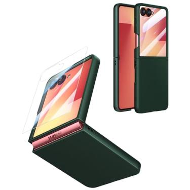 Imagem de Foluu Capa Slim Fit para Samsung Galaxy Z Flip 7, com protetor de tela frontal integrado, capa protetora de PC ultrafina fosca para Samsung Galaxy Z Flip7 5G 2025 (verde)