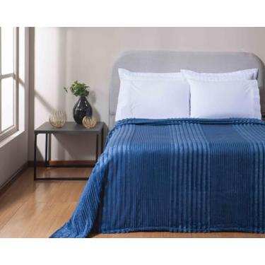 Imagem de Manta Cobertor Zurique Toronto 280 Gr/m² Alta Gramatura Macio e Quente (MARINHO (TORONTO), Casal)