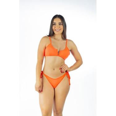 Imagem de Biquíni Feminino Liso com Aro em V e Calcinha Levanta Bumbum - 7 MODA 
