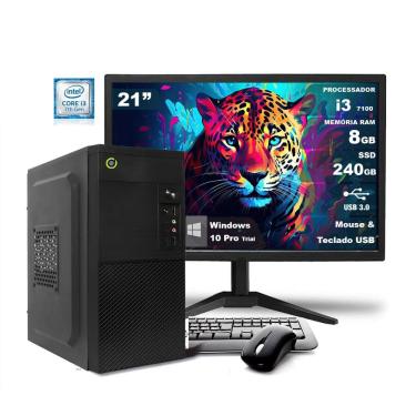 Imagem de Computador Completo On Corp I3 8GB RAM 240GB SSD Win10 Monitor 21