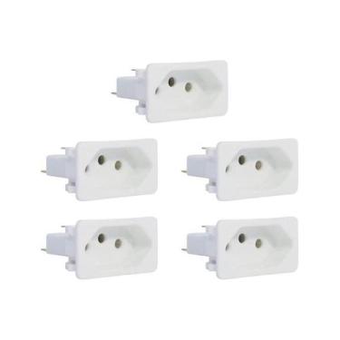 Imagem de 5 Tomada Margirius Para Cx. Embutir Padrão Weg 10/20A Branca