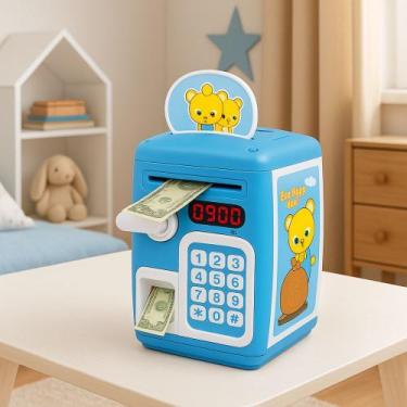 Imagem de Mini Cofrinho Eletrônico Automático Entrada Notas E Moedas - Yeet