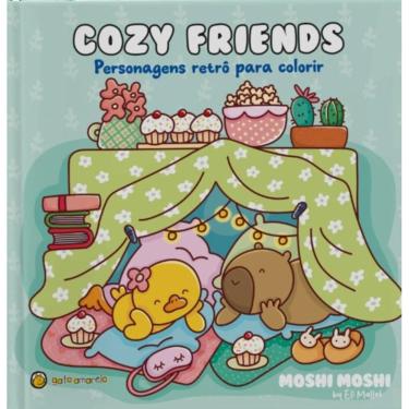 Imagem de Cozy Friends - Livro de Colorir - (Gato Amarelo)