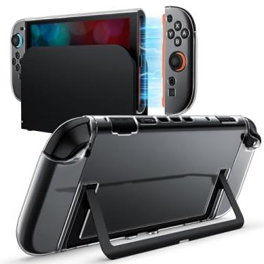 Imagem de JETech Claro Capa Dockável para Nintendo Switch 2 (2025) 7,9 Polegadas, Case Aderência de TPU Macio para Joy-Con Removível, Traseira Fina de PC para Transporte, Anti-Riscos