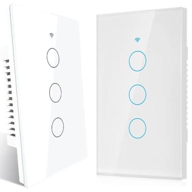 Imagem de Interruptor Smart Wifi Inteligente Touch Digital 3 botões