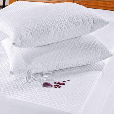Imagem de Protetor Colchão Solteiro + 1 Capa Travesseiro - Branca