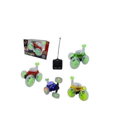 Imagem de Carrinho cambalhota carro com controle remoto gira 360 luz som roda gi