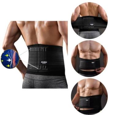 Imagem de Cinta Coluna Lombar C/ Hastes Flexíveis Dor Postura - Jigba , G