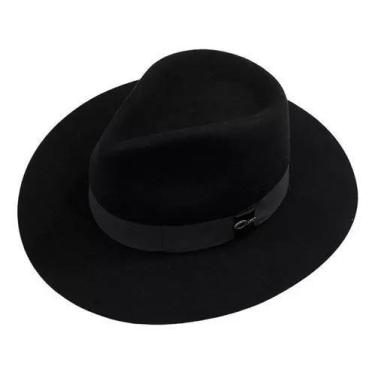 Imagem de Chapéu Cury Indiana Jones Aba 7cm Original  Social, Preto, GG