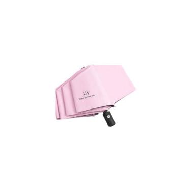 Imagem de Guarda Chuva Solar Umbrella UV 2 Em 1 De Três Dobras - Luyin, Rosa