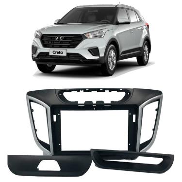 Imagem de Moldura Painel Central Multimidia 9 Polegadas Creta 2017 à 2021 Preto Som