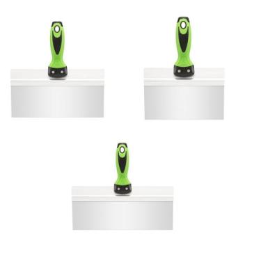 Imagem de Kit 3 espatula inox gesso 140 8" 10" 12" profissional condor