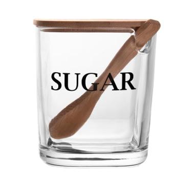 Imagem de WOLFF - Açucareiro com Tampa e Colher de Bambu Basic 9cm x 11cm Vidro