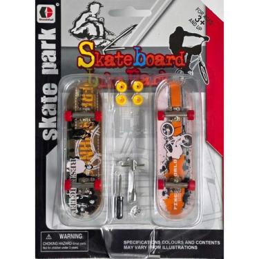 Imagem de Skate de Dedo Blister com 2 e Acessórios Skateboard - Die Cast