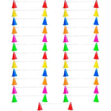 Imagem de Kit Agilidade Treinamento Funcional 50 Cones com Barreira