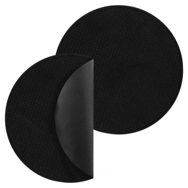 Imagem de 2 peças de tapete de lareira de mesa, tapete redondo sob a grelha de 50,8 cm, almofada impermeável reutilizável, tapete de lareira interior à prova de óleo, tapete para churrasco, resistente ao calor