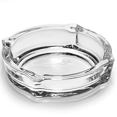 Imagem de ZKKD Cinzeiro de vidro, cinzeiros domésticos de cristal para cigarros, cinzeiros legais bonitos e transparentes, cinzeiro externo para maconha