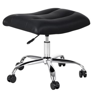 Imagem de Frassie Banco de apoio para os pés de escritório para jogos móveis sob a mesa, multiuso, altura ajustável, banco de descanso para pés (prata)