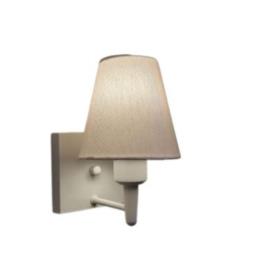 Imagem de Arandela Quadrada Md-2034 Branco Cúpula Em Tecido Cone Branco - Bivolt