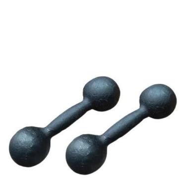 Imagem de Par Halter Super Premium Bola Pintado 9Kg Peso Musculação - Anilhas&Ci